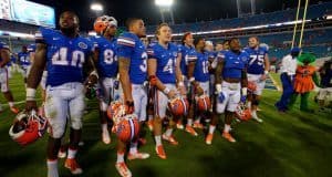 It’s winning time for the Florida Gators football team The Florida Gators football team celebrate a win over Georgia- 1280x852