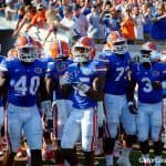 The Florida Gators football team gets ready to enter the field against Georgia - 1280x852
