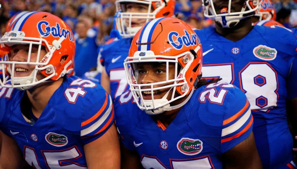 University of Florida freshman running back Jordan Scarlett gets ready to run out of the tunnel for the first time against New Mexico State- Florida Gators football- 1280x852