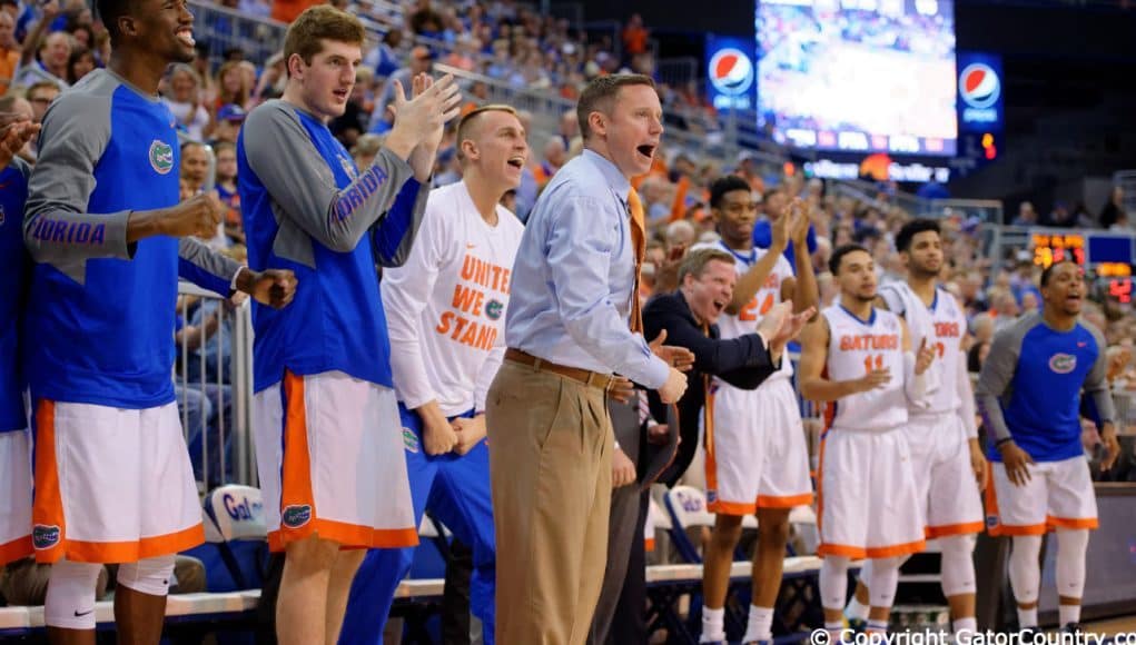 University of Florida Gators Basketball head coach Mike White and team