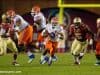 Florida Gators quarterback Treon Harris carries the ball against the Florida Stat Seminoles at Doak Campbell Stadium- Florida Gators football- 1280x852