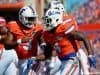 University of Florida quarterback Treon Harris celebrates with receiver Brandon Powell during the Florida Gators game against Vanderbilt- Florida Gators football- 1280x852