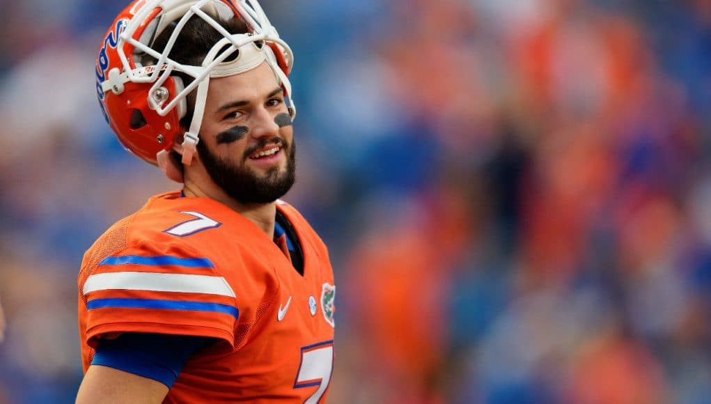 University of Florida quarterback warms up before the Florida Gators take on the Ole Miss Rebels- Florida Gators football- 1280x852