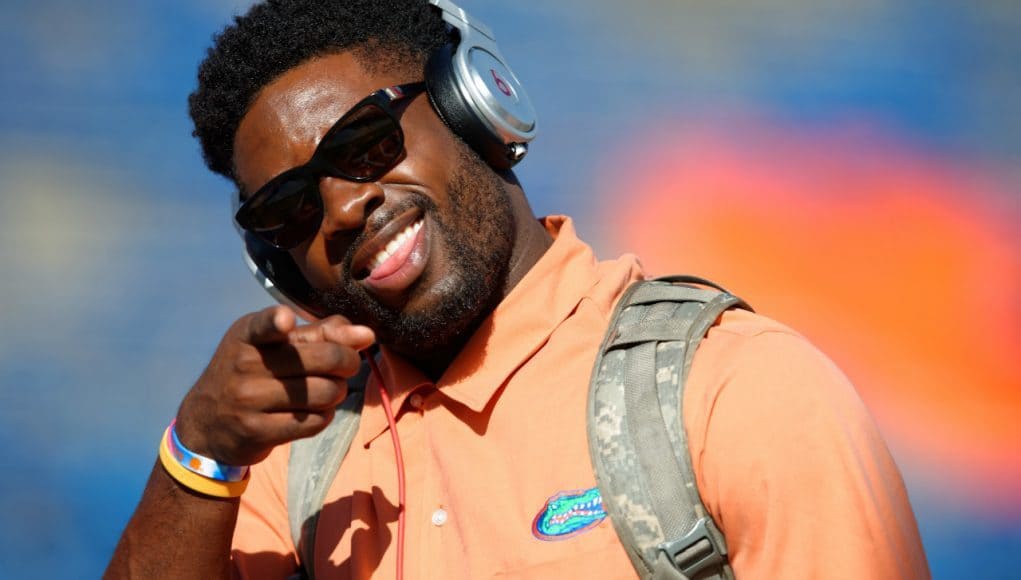 University of Florida receiver Raph Andrades walks into the stadium before the Florida Gators homecoming game against Vanderbilt- Florida Gators football- 1280x852