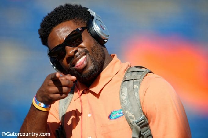 University of Florida receiver Raph Andrades walks into the stadium before the Florida Gators homecoming game against Vanderbilt- Florida Gators football- 1280x852