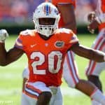 University of Florida safety Marcus Maye celebrates a tackle against the Vanderbilt Commodores- Florida Gators football- 1280x852