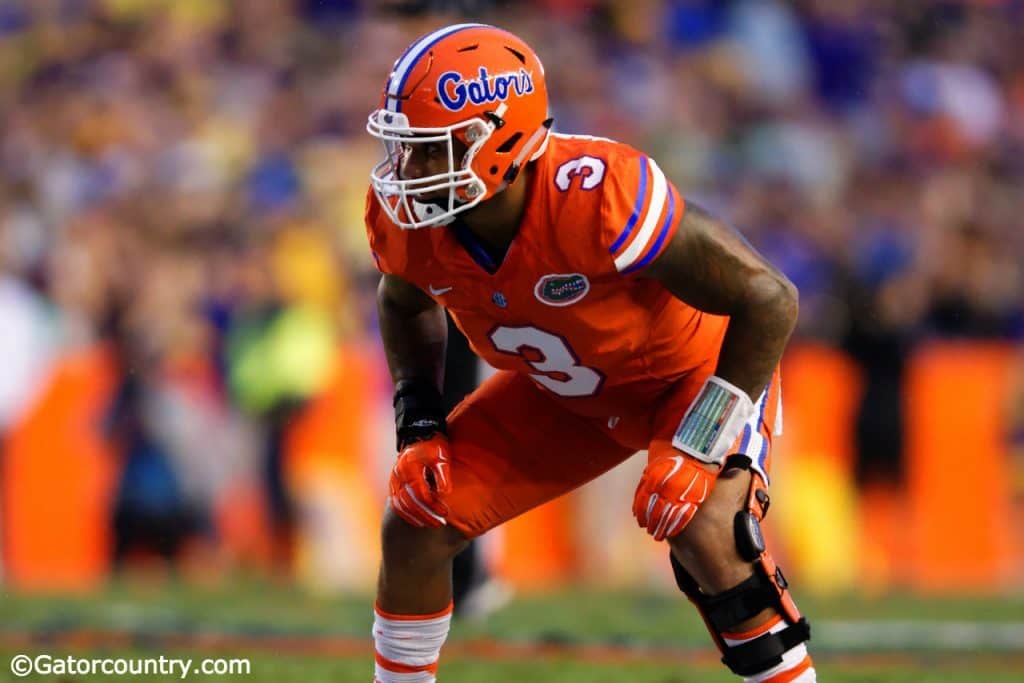 University of Florida senior linebacker Antonio Morrison lines up during the Florida Gators game against ECU- Florida Gators football- 1280x852