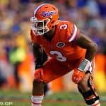 University of Florida senior linebacker Antonio Morrison lines up during the Florida Gators game against ECU- Florida Gators football- 1280x852