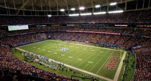 An overview of the Georgia Dome as the Florida Gators and Alabama Crimson Tide play in the 2015 SEC Championship- Florida Gators football- 1280x852