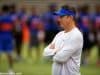 Florida Gators offensive coordinator Doug Nussmeier watches prospects work out during Friday Night Lights- Florida Gators football- 1280x854