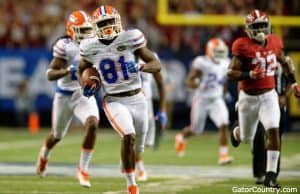 Florida Gators receiver Antonio Callaway returns a punt against Alabama 2015- 1280x852