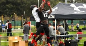 A Glimpse Into the Future: Gardner & Hammond Exciting for Florida Gators Florida Gators Wide Receiver Commit Josh Hammond Goes Up For Pass Over Gators Recruit JayVaughn Myers At Tuesday Practice of Under Armour All-American Game