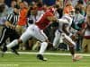 University of Florida quarterback Treon Harris runs from Alabama linebacker Reuben Foster- Florida Gators football- 1280x852