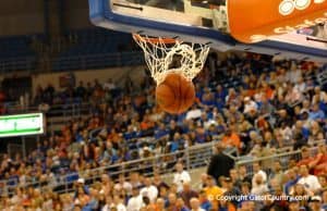 Ball Goes Through the Basket in Stephen C. O'Connell Center-Florida Gators Basketball