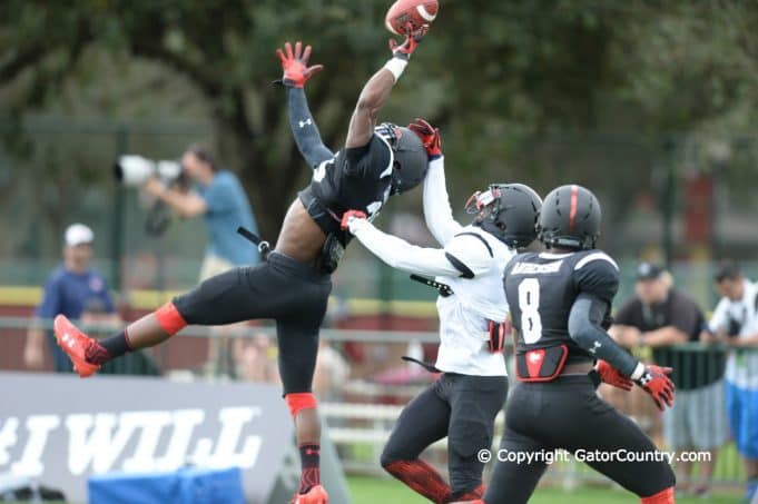 Defensive Back Chauncey Gardner Tips Pass During Under Armour Practice