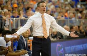 Florida Gators basketball coach Mike White coaches his team during a win over the LSU Tigers- Florida Gators basketball- 1280x852