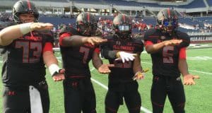 Florida Gators commits doing the Gator Chomp after the Under Armour game- 1280x960