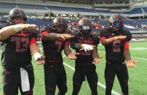 Florida Gators commits doing the Gator Chomp after the Under Armour game- 1280x960
