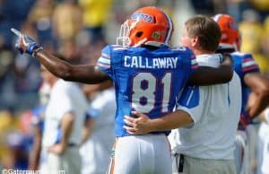 Florida Gators freshman receiver Antonio Callaway and Jim McElwain before the Buffalo Wild Wings Citrus Bowl- Florida Gators football- 1280x852