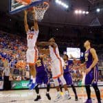 Justin-Leon-Dunks-Versus-LSU-in-Florida-Gators-Basketball-Win-68-62-Win-Stephen-C.-OConnell-Center-GatorCountry-photo-by-David-Bowie