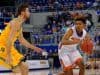 Florida Gator sophomore forward Devin Robinson dribbles in a win over Vermont- Florida Gators basketball- 1280x852