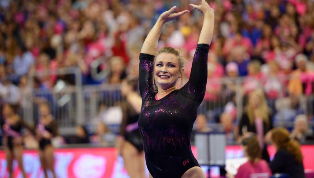 Florida Gators gymnastics meet against Arkansas. Bridget Sloan- 1280x853