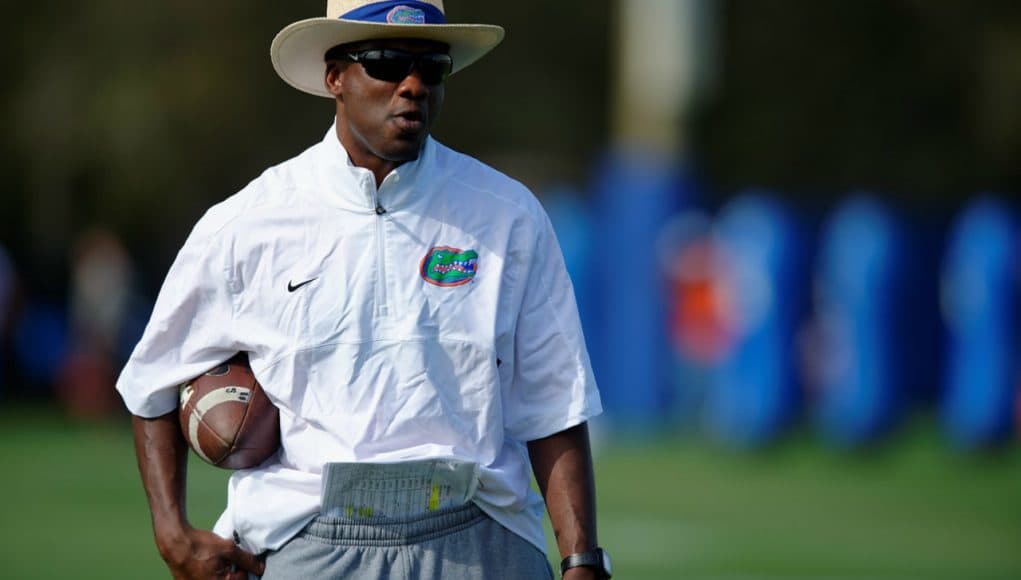 Florida Gators DB coach Torrian Gray during spring 2016 - 1280x853