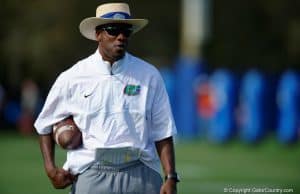 Florida Gators DB coach Torrian Gray during spring 2016 - 1280x853