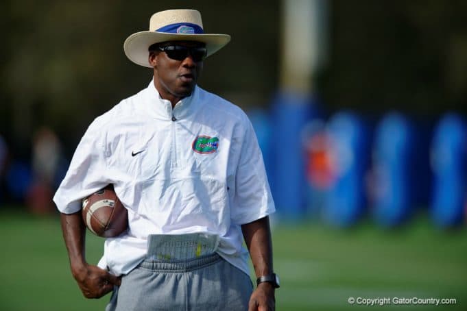 Florida Gators DB coach Torrian Gray during spring 2016 - 1280x853