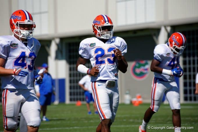 Florida Gators football player Chauncey Gardner during spring practice- 1280x855