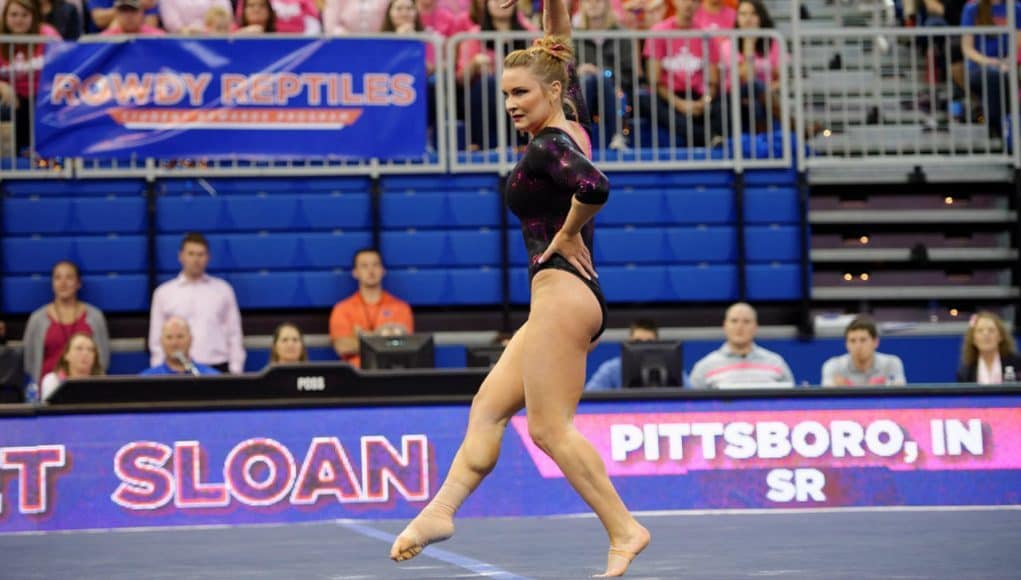 Florida Gators gymnast Bridget Sloan against Arkansas- 1280x853