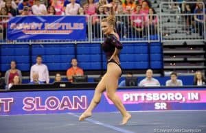 Florida Gators gymnast Bridget Sloan against Arkansas- 1280x853