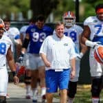 Florida Gators football coach Jim McElwain-Florida Gators recruiting leads the team out to spring practice- 1280x853-Florida Gators recruiting