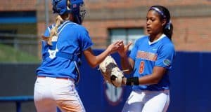 Florida Gators pitcher Aleshia Ocasio and catcher Aubree Munro- 1280x853