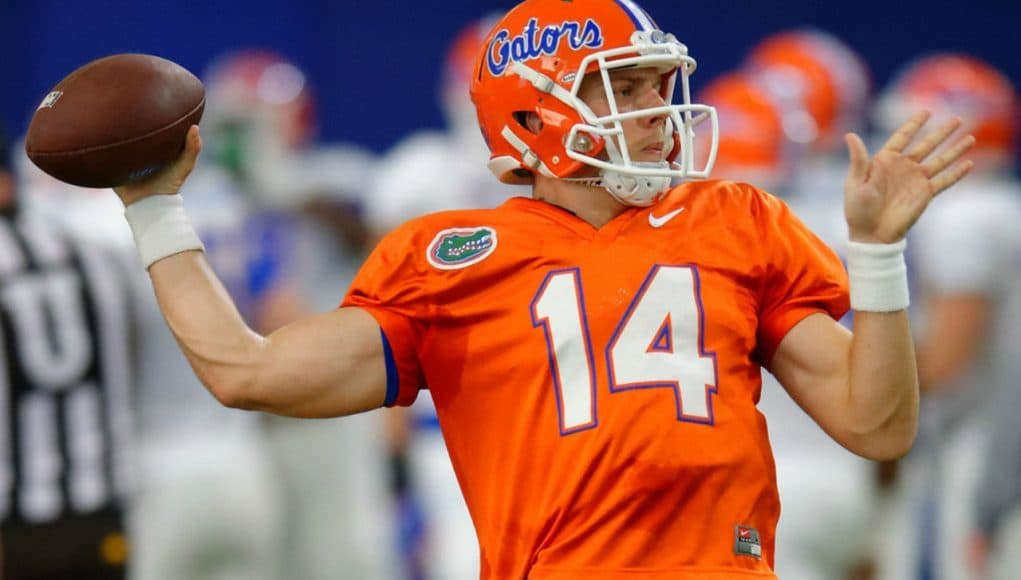 Florida Gators quarterback Luke Del Rio at spring practice- 1280x853