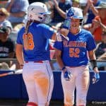 Florida Gators softball players Amanda Lorenz and Justine McLean- 1280x853