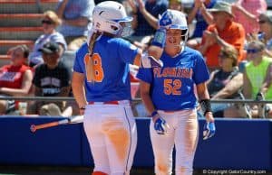 Florida Gators softball players Amanda Lorenz and Justine McLean- 1280x853