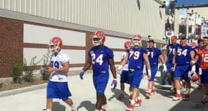 University of Florida running back Mark Thompson walks into his first spring practice with the Florida Gators- Florida Gators football- 1280x861