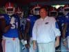 Florida Gators head coach Jim McElwain leads the team out for the spring game- 1280x853