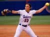 Florida Gators softball pitcher Delanie Gourley pitches against Florida State- 1280x855