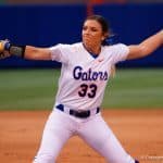 Florida Gators softball pitcher Delanie Gourley pitches against Florida State- 1280x855