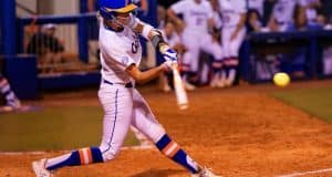 Florida Gators softball player Aubree Munro hits in the 2016 season- 1280x855