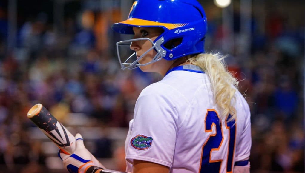 Florida Gators softball player Kayli Kvistad against FSU in 2016- 1280x855