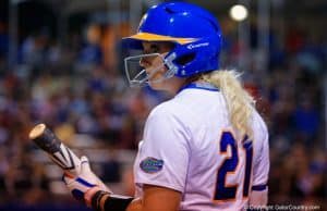 Florida Gators softball player Kayli Kvistad against FSU in 2016- 1280x855