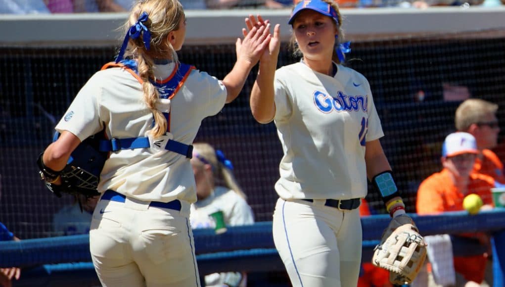 Florida Gators softball players Aubree Munro and Taylore Fuller- 1280x853