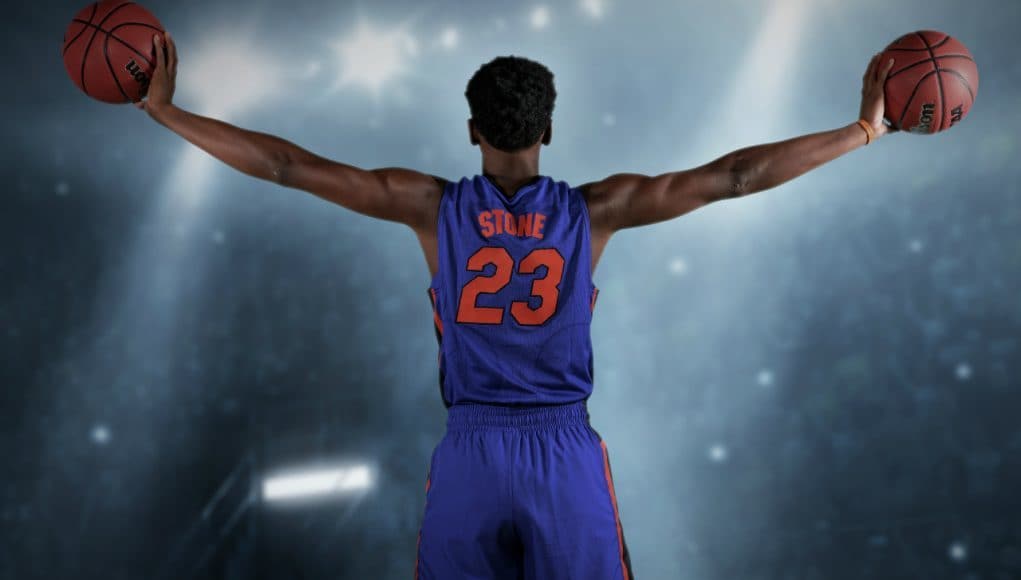 University of Florida basketball player Keith Stone poses for Gator Country during the Florida Gators men’s basketball media day- Florida Gators basketball- 1280x853