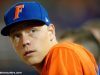 University of Florida catcher JJ Schwarz stands in the dugout in a home win against Florida State on Tuesday, March 15 2016- Florida Gators baseball- 1280x852