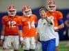 University of Florida head coach Jim McElwain works with the quarterbacks during spring camp- Florida Gators football- 1280x852