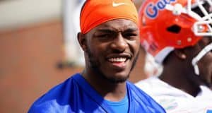 University of Florida redshirt sophomore C'yontai Lewis walks in to practice- Florida Gators football- 1280x852