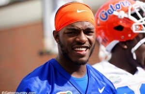 University of Florida redshirt sophomore C'yontai Lewis walks in to practice- Florida Gators football- 1280x852